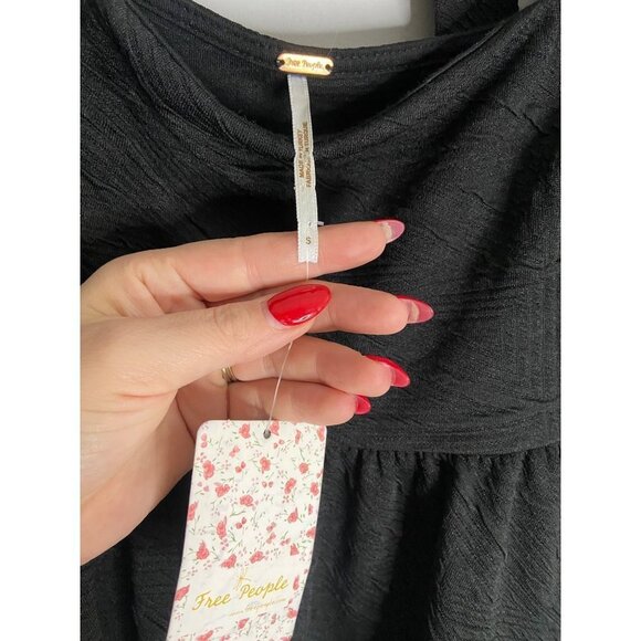 NWT Free People Violet Mini Dress Black-sz Small - Picture 8 of 9